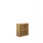 Contract bookcase 830mm high with 1 shelf - oak CFLBC-O
