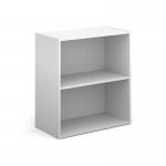 Contract bookcase 830mm high with 1 shelf - white CFLBC-WH