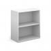 Contract bookcase 830mm high with 1 shelf - white CFLBC-WH