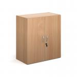 Contract double door cupboard 830mm high with 1 shelf - beech CFLCU-B