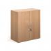 Contract double door cupboard 830mm high with 1 shelf - beech CFLCU-B