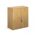 Contract double door cupboard 830mm high with 1 shelf - oak CFLCU-O