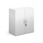 Contract double door cupboard 830mm high with 1 shelf - white CFLCU-WH