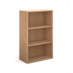 Contract bookcase 1230mm high with 2 shelves - beech CFMBC-B