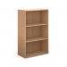 Contract bookcase 1230mm high with 2 shelves - beech CFMBC-B