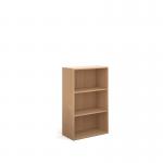 Contract bookcase 1230mm high with 2 shelves - beech CFMBC-B