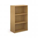 Contract bookcase 1230mm high with 2 shelves - oak CFMBC-O