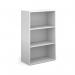 Contract bookcase 1230mm high with 2 shelves - white CFMBC-WH