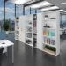 Contract bookcase 1230mm high with 2 shelves - white CFMBC-WH