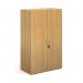 Contract double door cupboard 1230mm high with 2 shelves - oak CFMCU-O