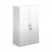 Contract double door cupboard 1230mm high with 2 shelves - white CFMCU-WH