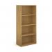 Contract bookcase 1630mm high with 3 shelves - oak CFTBC-O