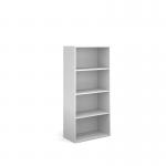Contract bookcase 1630mm high with 3 shelves - white CFTBC-WH