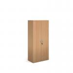 Contract double door cupboard 1630mm high with 3 shelves - beech