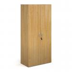 Contract double door cupboard 1630mm high with 3 shelves - oak CFTCU-O