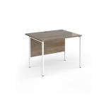 Contract 25 straight desk with white H-Frame leg 1000mm x 800mm - Nebraska Oak Top CH10S-WH-NO