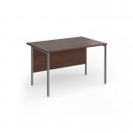 Contract 25 straight desk with graphite H-Frame leg 1200mm x 800mm - walnut top CH12S-G-W