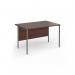 Contract 25 straight desk with graphite H-Frame leg 1200mm x 800mm - walnut top CH12S-G-W