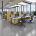Contract 25 straight desk with graphite H-Frame leg 1200mm x 800mm - walnut top CH12S-G-W