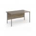 Contract 25 straight desk with graphite H-Frame leg 1400mm x 800mm - Nebraska Oak top CH14S-G-NO
