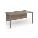 Contract 25 straight desk with graphite H-Frame leg 1600mm x 800mm - Nebraska Oak top CH16S-G-NO