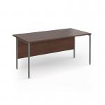 Contract 25 straight desk with graphite H-Frame leg 1600mm x 800mm - walnut top CH16S-G-W