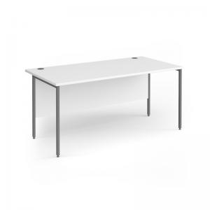 Contract 25 straight desk with graphite H-Frame leg 1600mm x 800mm -
