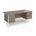 Contract 25 straight desk with 2 and 3 drawer pedestals and white H-Frame leg 1800mm x 800mm - Nebraska Oak Top CH18S23-WH-NO