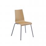 Fundamental dining chair in beech with chrome frame CH2012-B-C