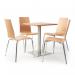 Fundamental dining chair in beech with chrome frame CH2012-B-C