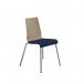 Fundamental dining chair with beech back and fabric seat and chrome frame - made to order fabric CH2012-BUS-C