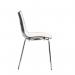 Gecko shell dining stacking chair with chrome legs - anthracite CH8301-AN