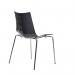 Gecko shell dining stacking chair with chrome legs - anthracite CH8301-AN