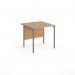 Contract 25 straight desk with graphite H-Frame leg 800mm x 800mm - beech top CH8S-G-B