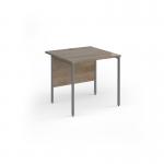Contract 25 straight desk with graphite H-Frame leg 800mm x 800mm - Nebraska Oak top CH8S-G-NO