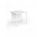 Contract 25 straight desk with white H-Frame leg 800mm x 800mm - white top CH8S-WH-WH