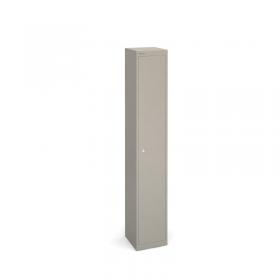 Bisley lockers with 1 door 305mm deep - grey CLK121G