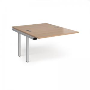 Connex add on units back to back 1200mm x 1600mm - silver frame, beech