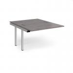 Connex add on units back to back 1200mm x 1600mm - silver frame, grey oak top CO1216-AB-S-GO