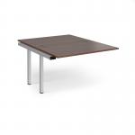 Connex add on units back to back 1200mm x 1600mm - silver frame, walnut top CO1216-AB-S-W