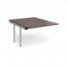 Connex add on units back to back 1200mm x 1600mm - silver frame, walnut top CO1216-AB-S-W