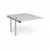 Connex add on units back to back 1200mm x 1600mm - silver frame, white top CO1216-AB-S-WH