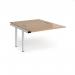 Connex add on units back to back 1200mm x 1600mm - white frame, beech top CO1216-AB-WH-B
