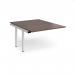 Connex add on units back to back 1200mm x 1600mm - white frame, walnut top CO1216-AB-WH-W