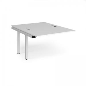Connex add on units back to back 1200mm x 1600mm - white frame, white