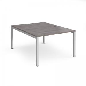 Connex starter units back to back 1200mm x 1600mm - silver frame, grey