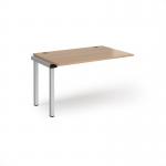Connex add on unit single 1200mm x 800mm - silver frame, beech top CO128-AB-S-B