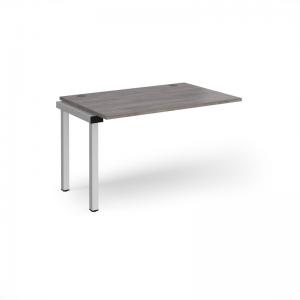 Connex add on unit single 1200mm x 800mm - silver frame, grey oak top