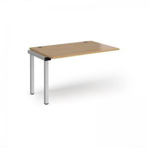 Connex add on unit single 1200mm x 800mm - silver frame, oak top
