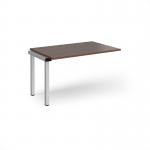 Connex add on unit single 1200mm x 800mm - silver frame, walnut top CO128-AB-S-W